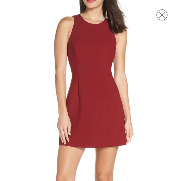 FCUK dress burgundy size 12 worn one time - Picture 1 of 11